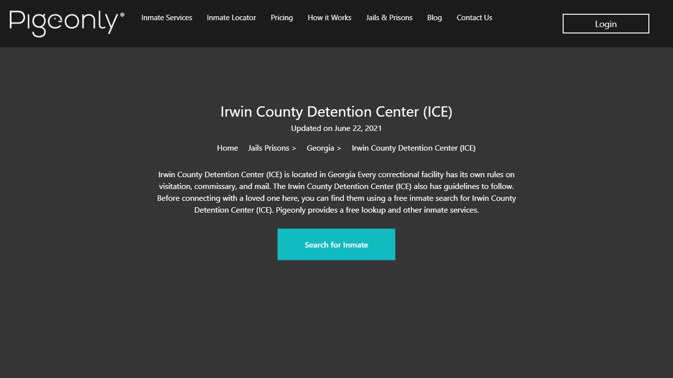 Irwin County Detention Center (ICE) Inmate Search | Georgia